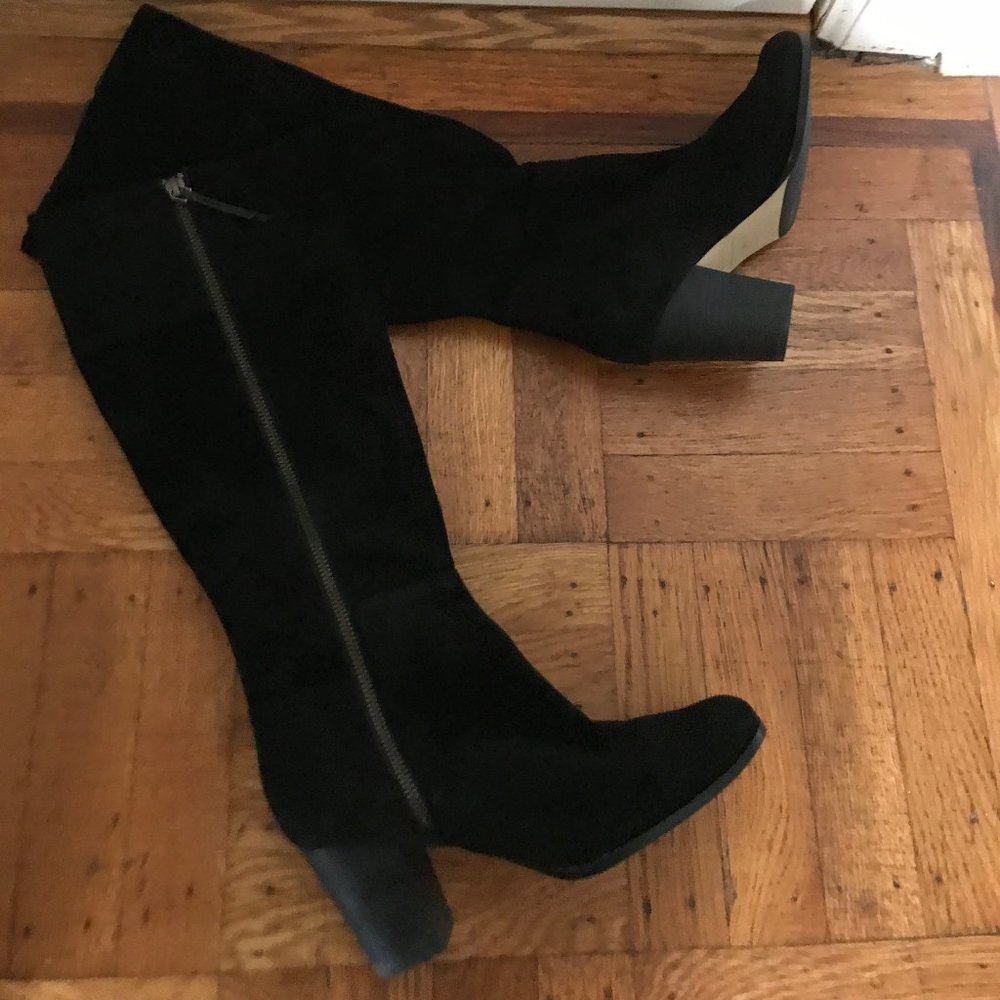 Cole Haan - Black Suede Knee-High Boots